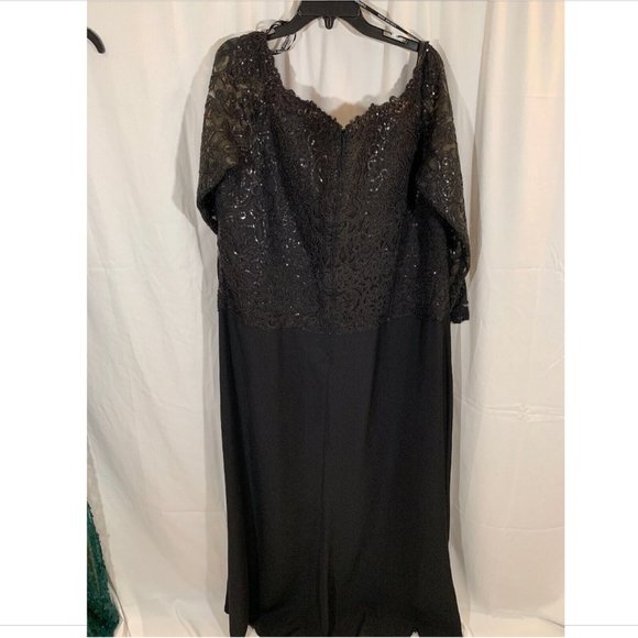 NEW $508 Tadashi Shoji Allyson Off Shoulder‎ Evening Gown [ PLUS Size 24Q 24W ] - Picture 8 of 11